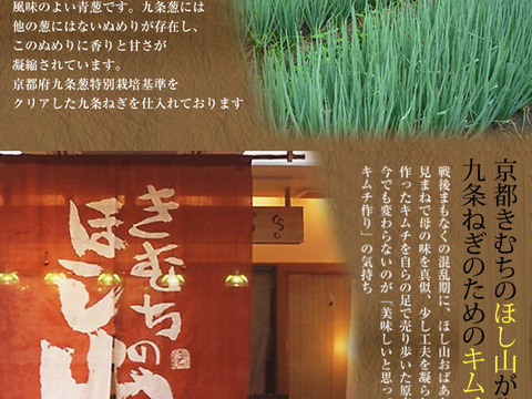 シャキシャキ食感！京都づくしの九条ねぎキムチセット(総量1.5kg)