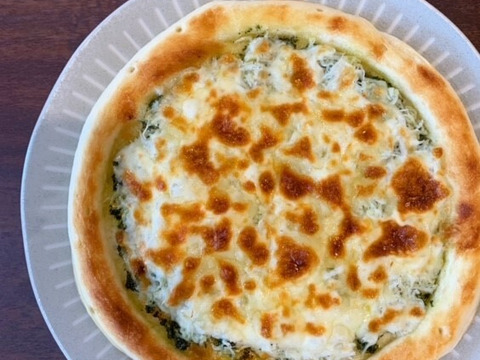 大人気！簡単！しらすピザ🍕(マヨコーン、大葉ジェノベーゼ)各2枚