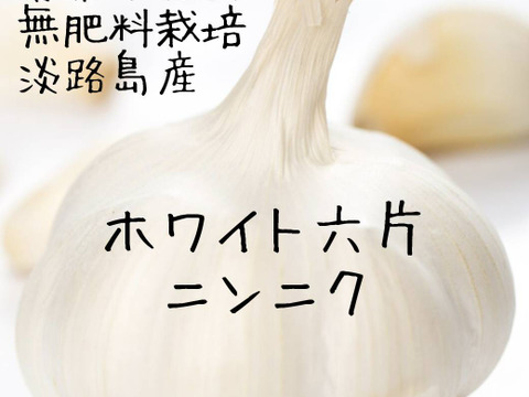 【自然栽培】新ニンニク【期間限定販売】1kgホワイト 六片 ニンニク　固定種使用 自然栽培 淡路島で大切に育てました。 無肥料 農薬不使用 12000円