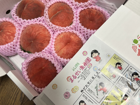 まるせい果樹園の桃『あかつき』2㎏箱　(6～11玉入り)  ma2