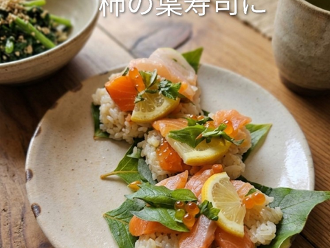 柿の生葉10枚🌿手作り柿の葉茶、柿の葉寿司、天ぷら等に🌿豊富なビタミンC（レモンの10〜20倍）免疫力アップや美肌効果☆熱に強く体内でビタミンCに変わる「プロビタミンC」自然栽培☆農薬、除草剤等不使用