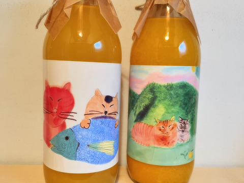 【柑橘おまけ付き】湘南&青島みかんストレートジュース500ml2本＆八朔ストレートジュース500ml2本セット熨斗対応可