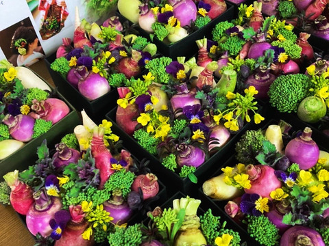 【ギフト】野菜ブーケ BOXタイプ【カラフルなミニ野菜】【お誕生日】【開店祝い】【周年祝い】【お供え】