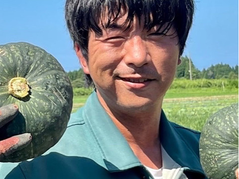 負けません能登！感謝の玉手箱！限定40箱
能登町産かぼちゃ（栗大将）2個入 3kg前後