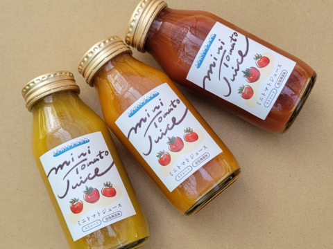 濃厚ストレート！お日様えくぼのミニトマトジュース180ml×４本