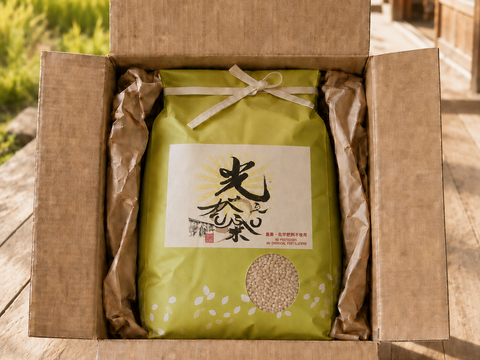 もっちり甘い！自然栽培「光之がんぷ米」コシヒカリ（精白米・10kg