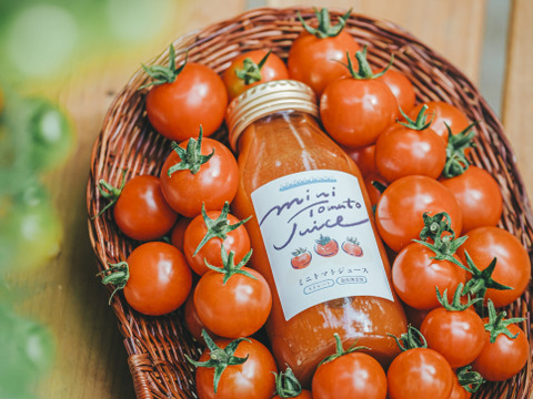 濃厚ストレート！お日様えくぼのミニトマトジュース180ml×４本