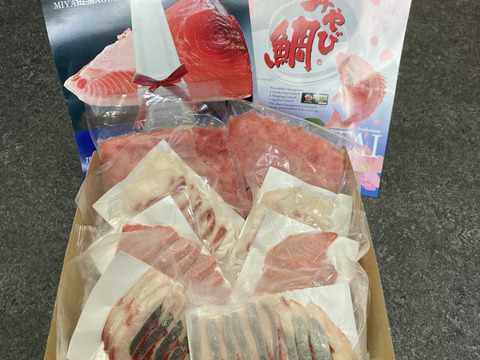 【ひんやり屋】みやびブランドお刺身と粗挽きネギトロセット