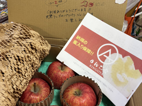 【蜜入保証】【サンふじ】（2kg・9～10個入り）パリパリ・ジューシーお得な家庭用