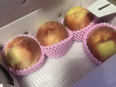 まるせい果樹園の桃【さくら白桃】2㎏箱　(6～11玉入り)  ms2