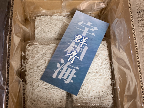 新鮮さを追求した「ふわっと釜揚げしらす」１kg冷蔵（200g×5パック）【船から釜揚げ場までたった3分！】