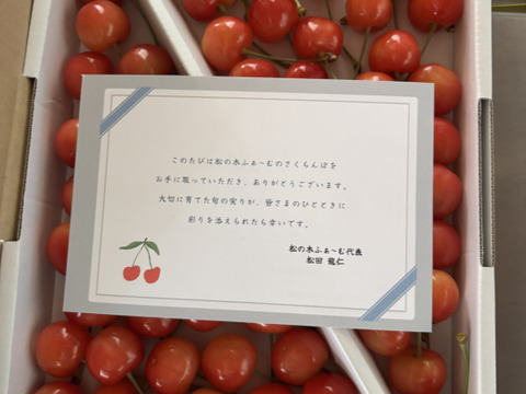 さくらんぼ　佐藤錦 (1kg)　6月中旬から発送予定