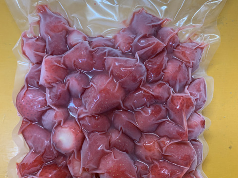 【業務用】真空パック冷凍いちご（5kg）～シャーベット状～真空パックしてるから長期保存が可能！