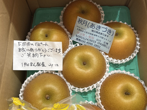 とにかく美味しい「あきづき梨」3キロ箱　発送中