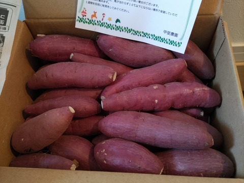 熟成紅はるかの小芋だけ詰込みました。60サイズ箱、約2.5kg入り（Mサイズ以下）