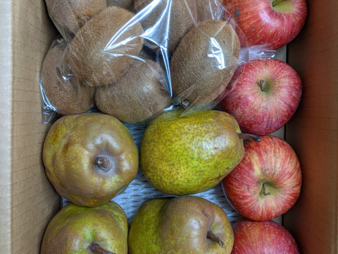 キューイとリンゴとラ・フランス