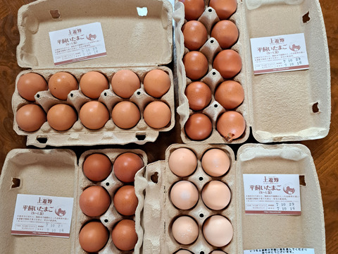 【ケージフリー】土遊野の平飼い卵40個（Ｓ－Ｌ混合）　レモンイエローの黄身！