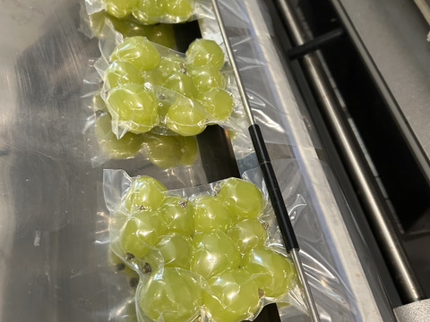 【冷眠】で旬をそのままに！
晴れの国岡山県産
冷凍ぶどう詰め合わせ150g×4p