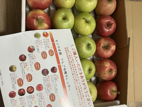 低農薬で皮ごと丸かじり🍎🍏小玉りんご食べ比べ3種詰合せ2.5kg🍎🍏青森県特別栽培認証取得【ご家庭用小玉サイズ】