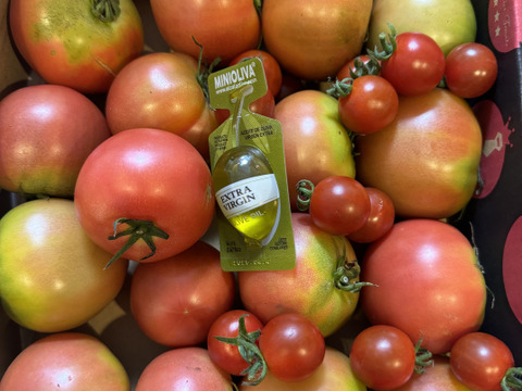 予約1月下旬から予約順で発送【特別栽培農産物の取得】＼訳あり／受賞歴３回！ソムリエトマト2kg前後（8玉～16玉) ②のオマケ❗️ソムリエミニトマト　ダイヤ【食べ比べ】