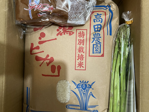 ④『令和7年産 新米』精米10kg【生味噌・無料プレゼント】東北アルプスの伏流水で育てた 新潟県産・特別栽培米コシヒカリ10kg＋生味噌1㎏