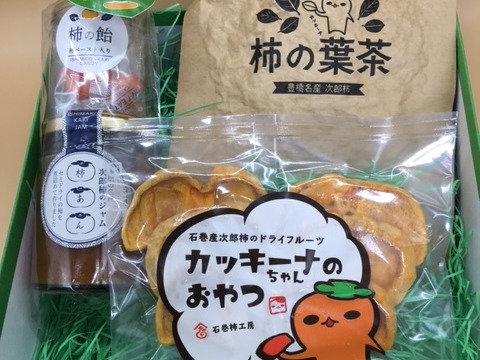 豊橋の恵みセット 農薬不使用柿の葉茶・次郎柿の甘さぎゅとドライ柿・ジャムを料理に使おう
