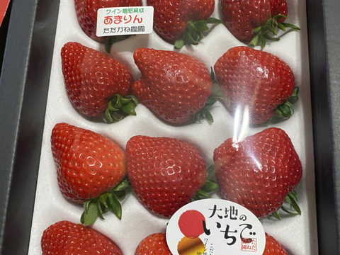 「あまりん大粒１２～１５粒入り」ワイン堆肥で栽培し有機ゴミをサステナブル資源活用ができる特別栽培認証、いちご博２０２４甘み部門金賞
「のんびり樹ままに発送プラン」です。秩父いちご農家　ただかね農園