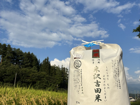 【令和7年新米】「長野県産　五百川」信州茅野 米沢吉田米　精米20㎏(10kg×2袋）