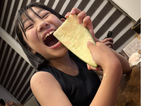 【6月発送】濃厚な甘みに家族もうっとり..♡大切な人の笑顔が見れる美味しい〜！大玉スイカ♡いっぺん食べてみて♪←福井弁　8〜9kg(1玉入)【父の日ギフト】