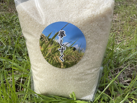 令和5年度産白米♪ツヤツヤ粒立ち最高！農薬化学肥料不使用！佐賀県産夢しずく5kg
