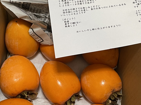 【シーズン終盤】干し柿用 渋柿 あたご柿  愛宕柿 箱込み5Kg (1個270g前後）