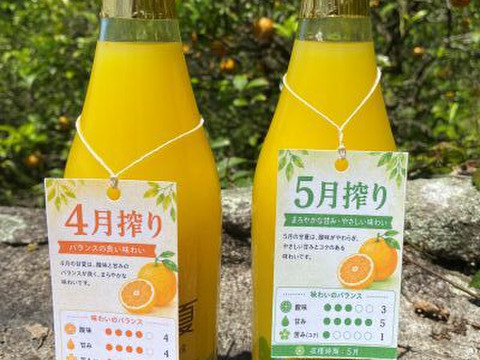 雨夏ジュース “完熟の余韻”飲み比べセット　4月・5月搾り 720ml×2本