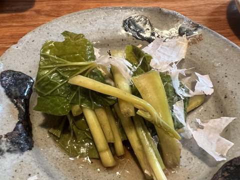 【朝採り当日発送】120年守る安曇野の湧水育ち。希少な「葉わさび1kg」＆お試し生わさび（ご家庭用・100g)セット