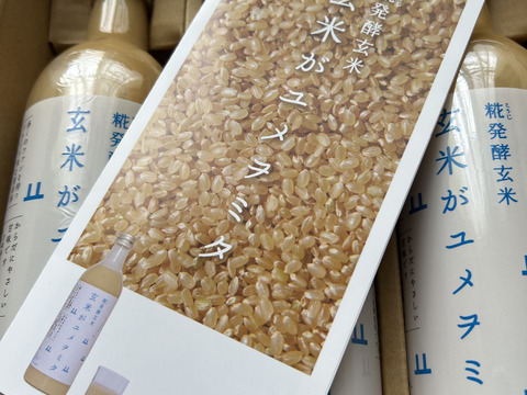 玄米甘酒『玄米がユメヲミタ』能登のお米で作りました_ノンアルコール490ml 3本セット