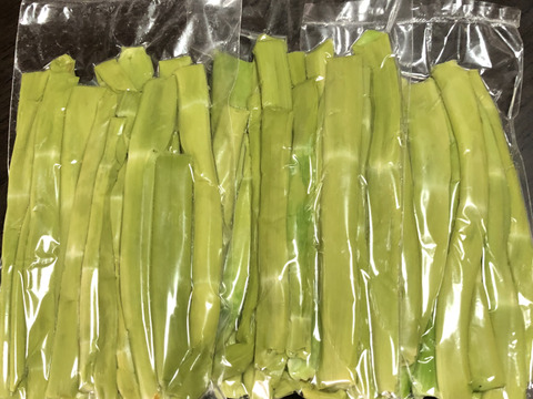【天然】春の山菜　いたどり　イタドリ　200ｇ×5 下処理済み塩漬けを冷凍シャキシャキ食感