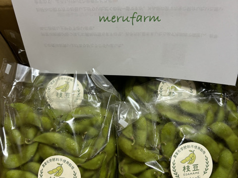 今が旬！【農薬化学肥料不使用】小ぶりでトウモロコシのような甘み『つがるの茶豆３号』300g×4p 令和7年産！