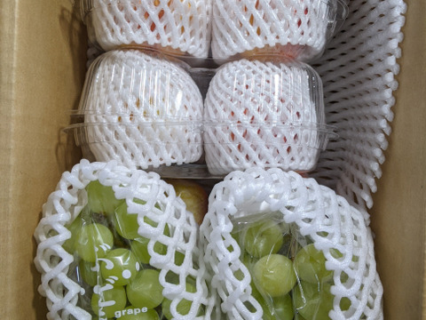 桃とスモモとブドウ