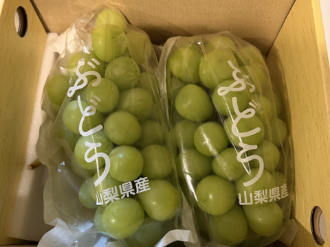 Q子✨️8月上旬‼️山梨県産シャインマスカット【３房×2箱】お盆前お届け✨️ 産直】 山梨県産 シャインマスカット1.0k 2〜3房 【冷蔵配送】：山梨県