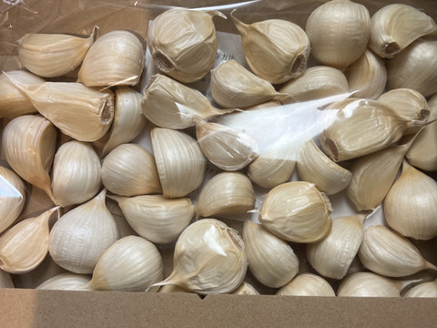 青森県産にんにく バラ 500g ホワイト六片 皮むけなし にんにく農園が