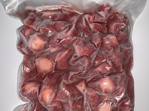 【完熟いちごを冷凍に！】真空パック冷凍いちご（1kg）～シャーベット状～真空パックしてるから冷凍焼けも安心！