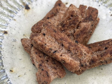 「黒米おかき」サクサク揚げ餅！ほんのり塩味！３袋セット