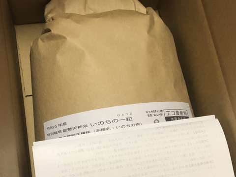 ❤️特別栽培令和6年新米5kg 超大粒“米王”‼️甘くてモチモチ、香りの良い能勢天神米「いのちの一粒」（品種名:いのちの壱）白米。