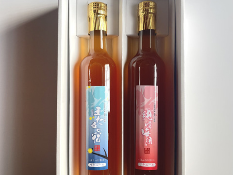 【ギフト】梅農家による甘辛梅酒500ml ２本セット ギフト のみくらべ 本格梅酒　辛口梅酒 甘口梅酒 自家栽培梅使用