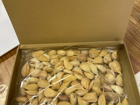 2025年新物　北海道産にんにく【ホワイト六片】バラ500g※一部皮むけあり