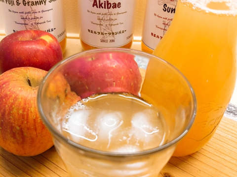【飲み比べ】葉とらずりんごのジュース×３種類ギフトボックス　熨斗可能