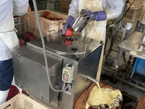 無添加100%手搾りりんごジュース　1L×3本セット