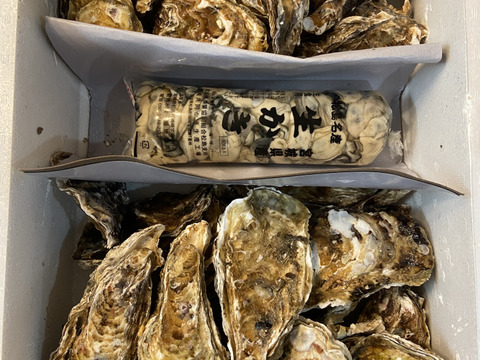 【セット品で5kg】 剥き身500g+殻付き牡蠣普通サイズ 2.5kg（目安23個）+小さめ殻付き牡蠣SSサイズ2kg（目安40個）松島牡蠣屋 生牡蠣 生食
