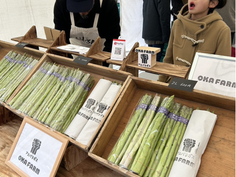 春の野菜💫朝穫りアスパラガス💫収穫したその日に発送( Lサイズ 　/ 1kg )