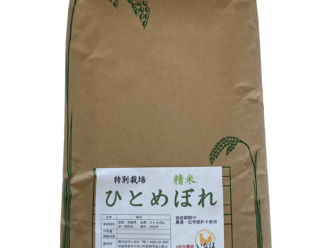 【新米】令和5年 ひとめぼれ玄米10kg～農薬・化学肥料不使用