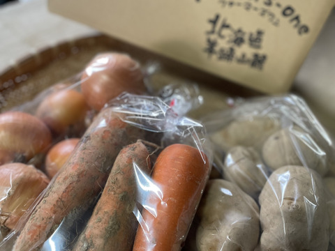 Ｊ-GAP認証農園【北海道羊蹄産】旬の野菜3種セット